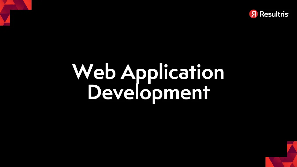 Web Application Development