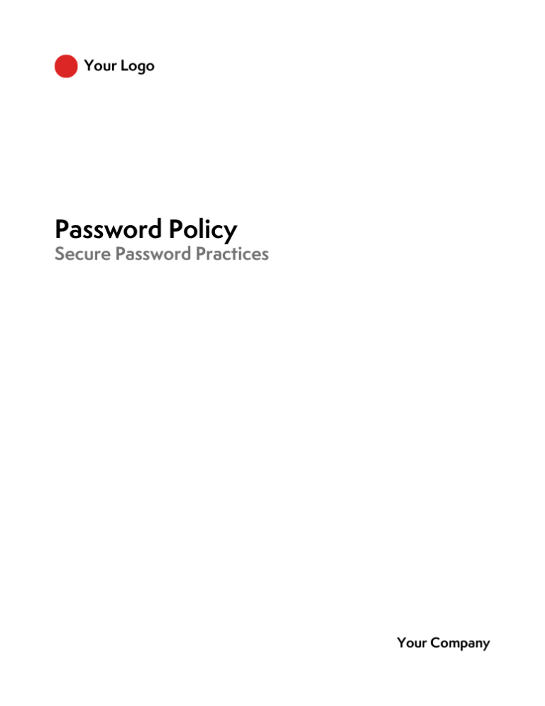 SaaS Password Policy