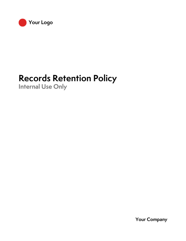 SaaS Records Retention Management Policy