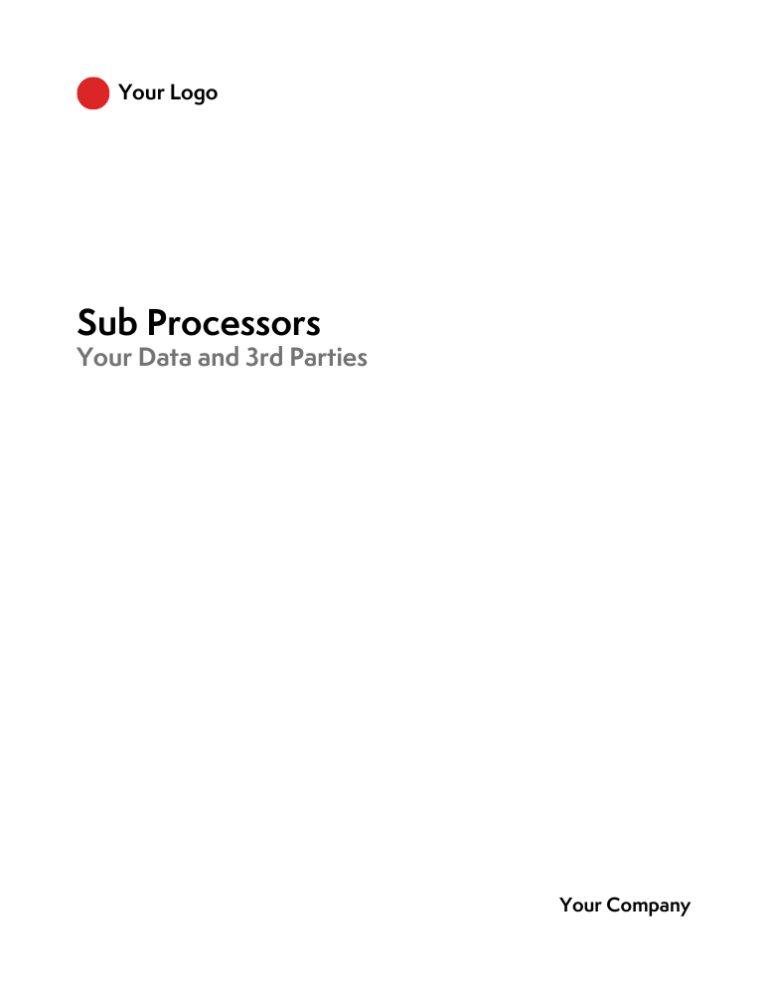 SaaS Sub-Processors Policy